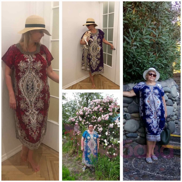 Жіноча сукня oversize великих розмірів зі штапелю з кишенями