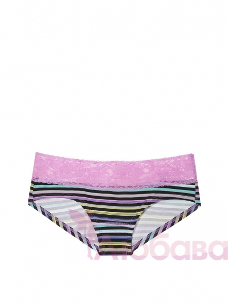  Хлопковые трусики с кружевом на талии Victoria's Secret
