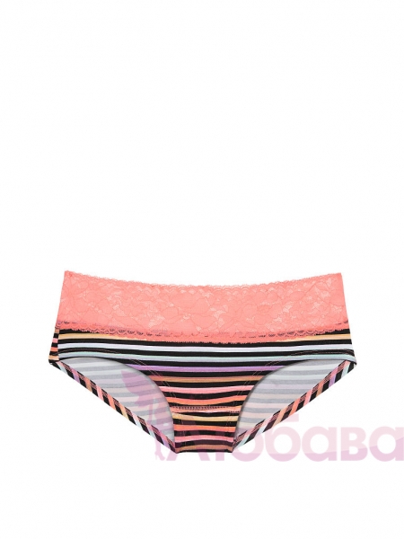 Хлопковые трусики с кружевом на талии Victoria's Secret