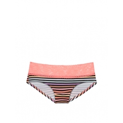 Хлопковые трусики с кружевом на талии Victoria's Secret