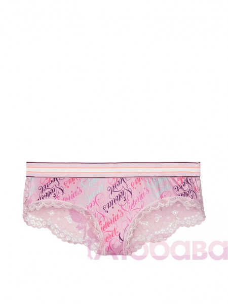 трусы синие  шелковые кружевные Victoria's Secret