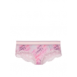 трусы синие  шелковые кружевные Victoria's Secret