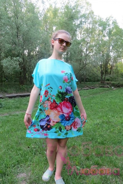 штапельное  летнее платье