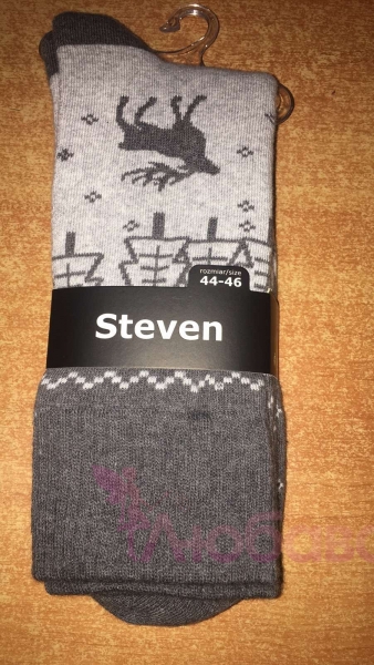Носки махровые теплые с узорами STEVEN