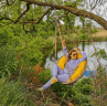 Подвесные кресло- качели с подушкой