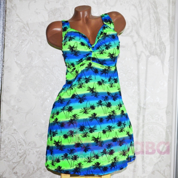 купальник платье для пляжа "пальмы"